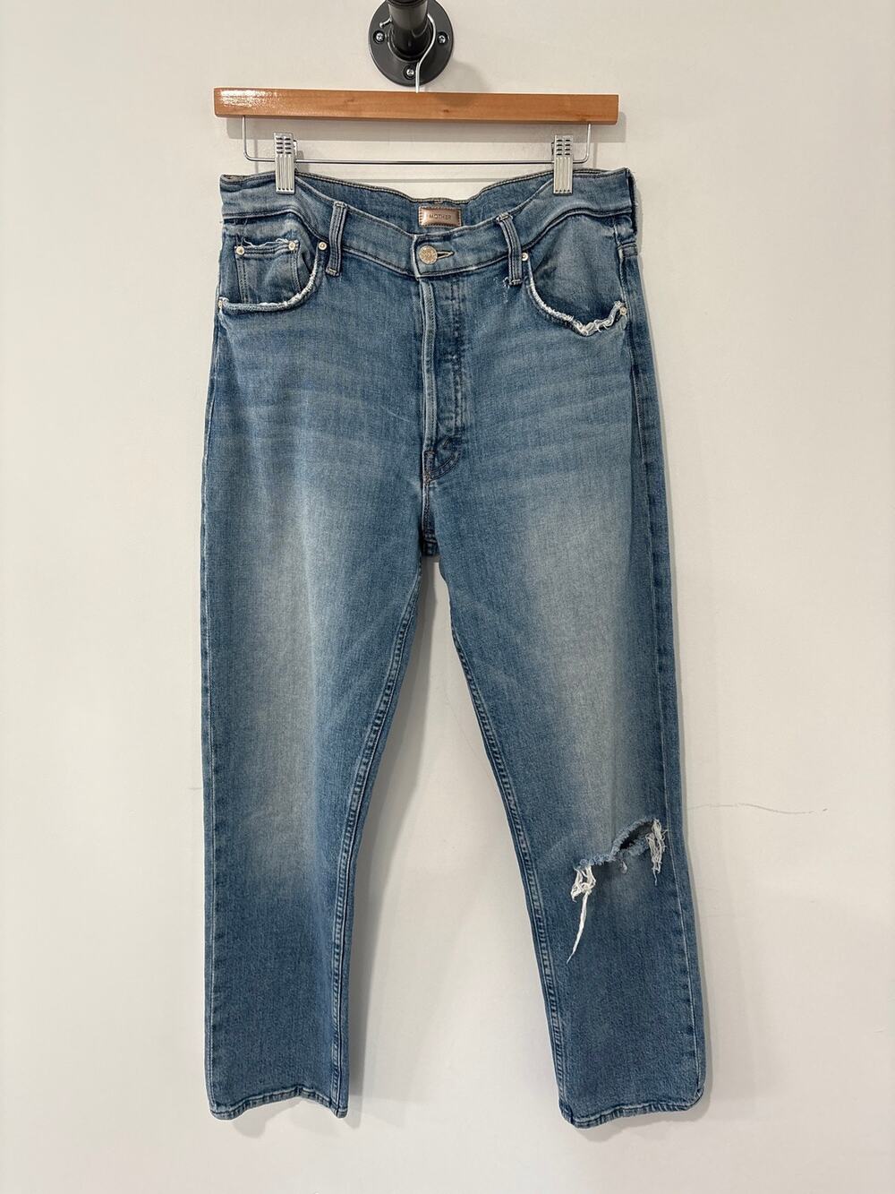 MOTHER The Tomcat Ankle Jeans in Secret Sister Medium Blue Size 30